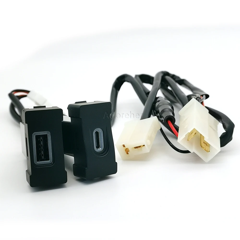 Car Charger Fast Phone Charger Type-C PD USB QC3.0 Socket Power Adapter With LED Light Fit For lveco Daily Accessories view 5