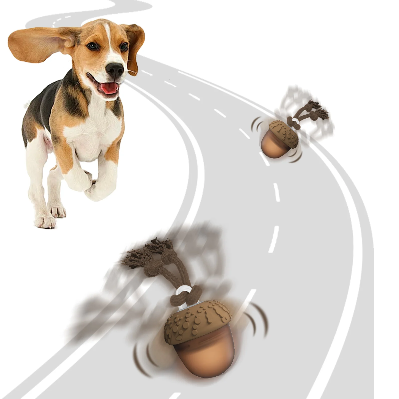 New Pet Toy Automatic Smart Moving Pet Toy Self Play for Indoor Dogs, Rolling with Music
