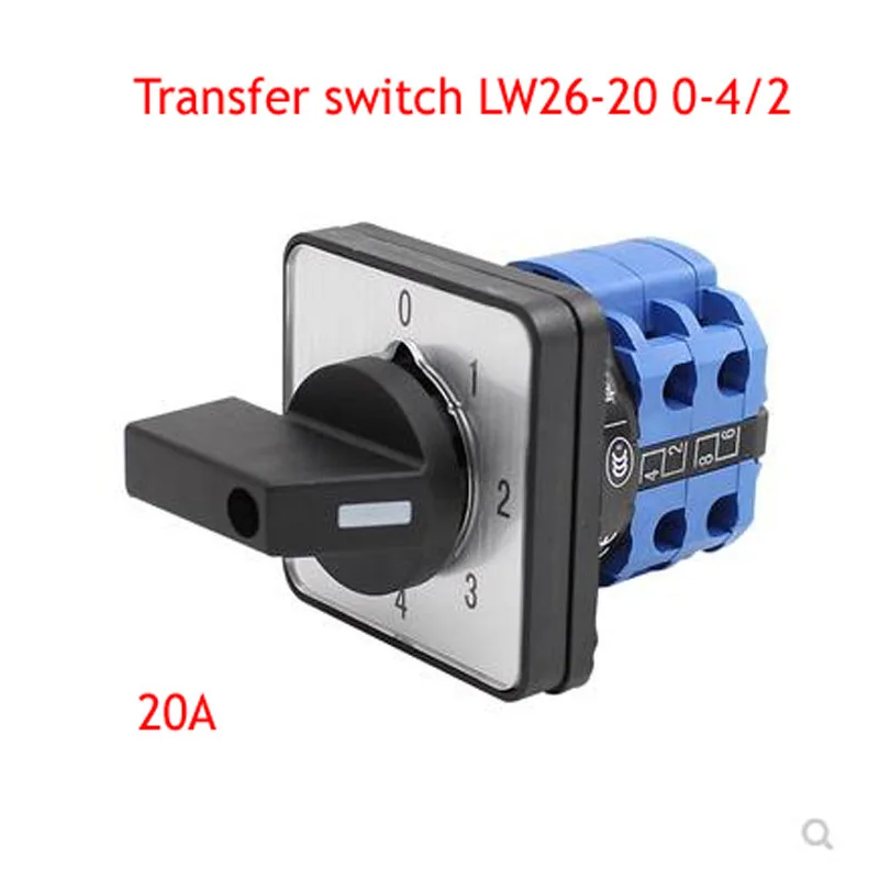 LW26-20 0-4/2 Five-speed Two-section Power Switch Voltage Regulation Universal Transfer Switch 20A