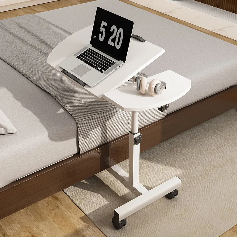 

Foldable Simple Computer Table Mobile Sofa Side Lifting Bedside Bedroom Notebook Small Table with Wheels