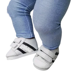 Für 40 Cm Bebe Puppe Schuhe Sneackers Passt für 18 Zoll Mädchen Puppe Sport Schuhe Baby Neue Geboren Puppe Zubehör