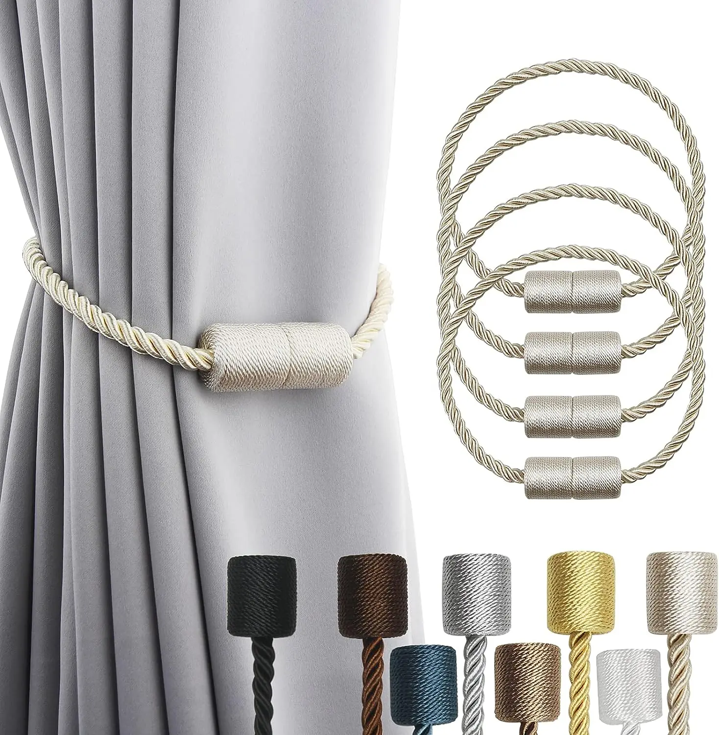 1&2Pcs Magnetic Curtain Buckle Holder Curtain Tieback Hanging Multifaceted Ball Buckle Tie Back Curtain Straps Home Decoration