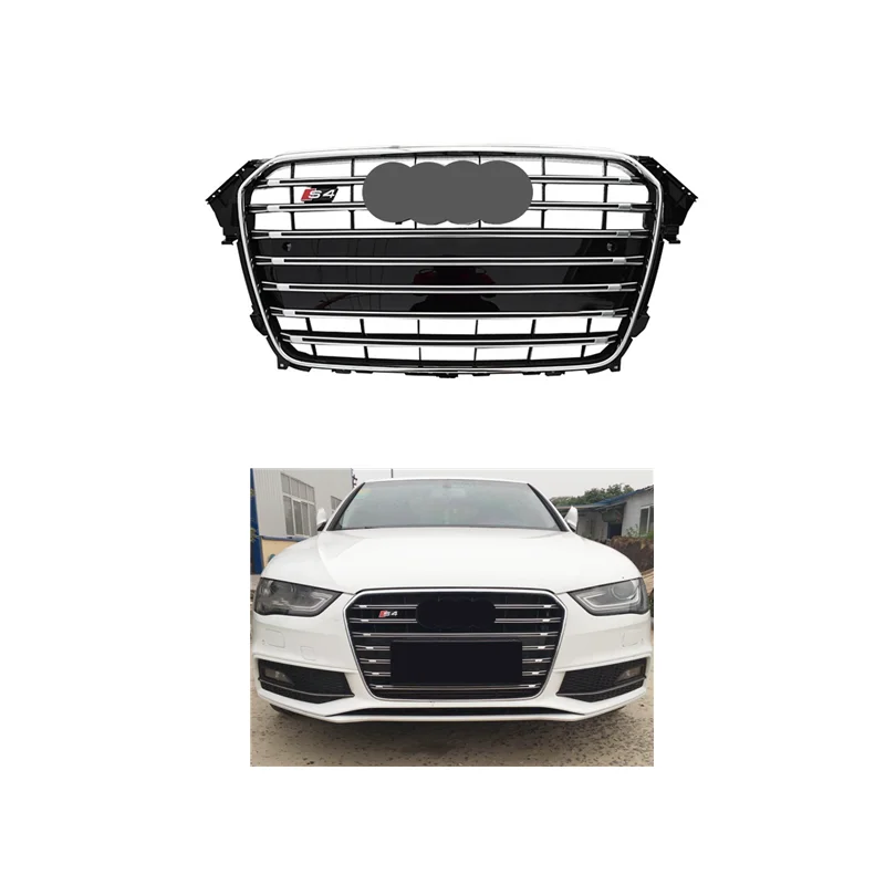 S4 Style Front Bumper Grill for Audi A4 S4 B8.5 Easy Installation ABS Plastic Audi S4 B8.5 Grill 2013-2016