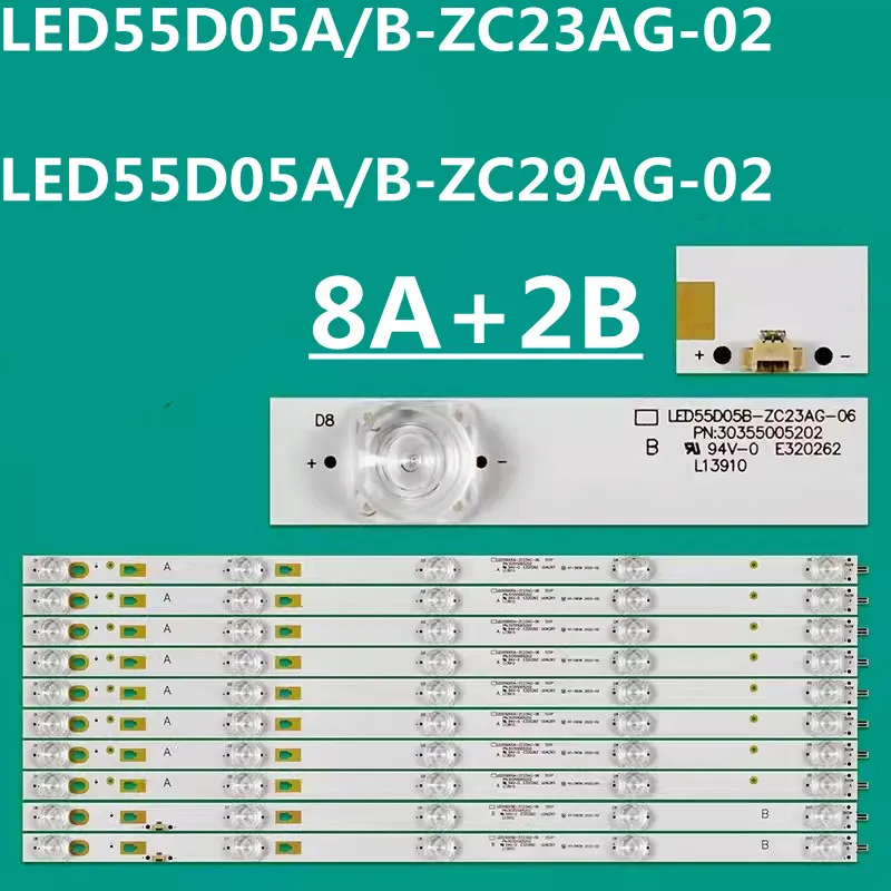 

LED Backlight Strip For LED55D05A-ZC23AG-06 LED55D05B-ZC23AG-06 LS55U620C LU55C51 LS55A51 LS55M31 LS55H610X LS55H610N LS55H710N