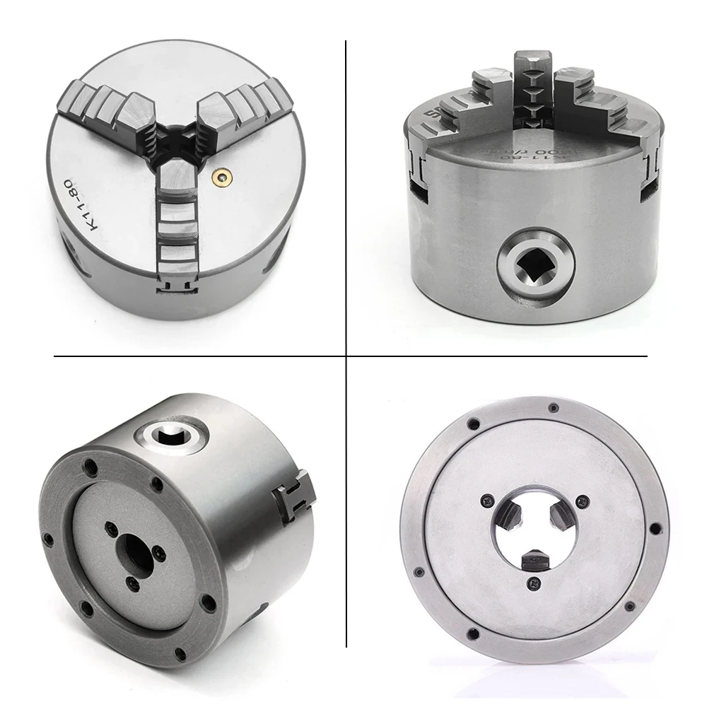 SANOU Zelfcentrerende Klauwplaat 3-Kaken Klauw Handmatige Metalen Scroll Chuck Voor Boren Freesmachine Achterlader/Voorlader