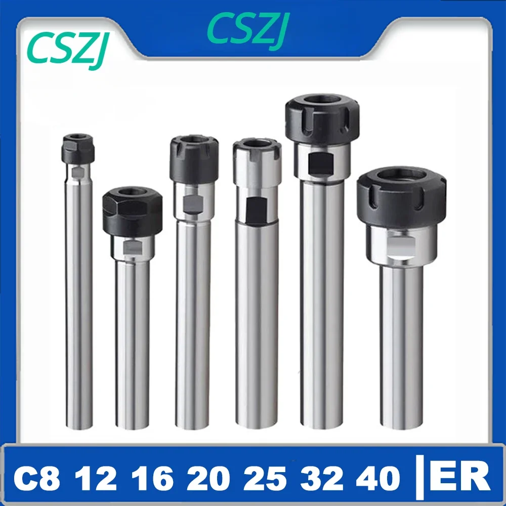 

ER Extension Rod C8 C10 C12 C16 C20 C25 C32 C40 ER8 ER11 ER16 ER20 ER25 ER32 Collet Tool Holder Chuck CNC Milling Lengthen Tool