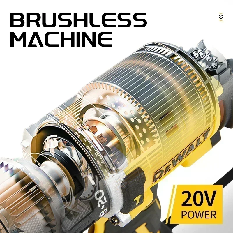 Бесщеточная ударная отвертка DeWalt с литиевой батареей, компактная перезаряжаемая электрическая отвертка с большим крутящим моментом 20 В Dcf805