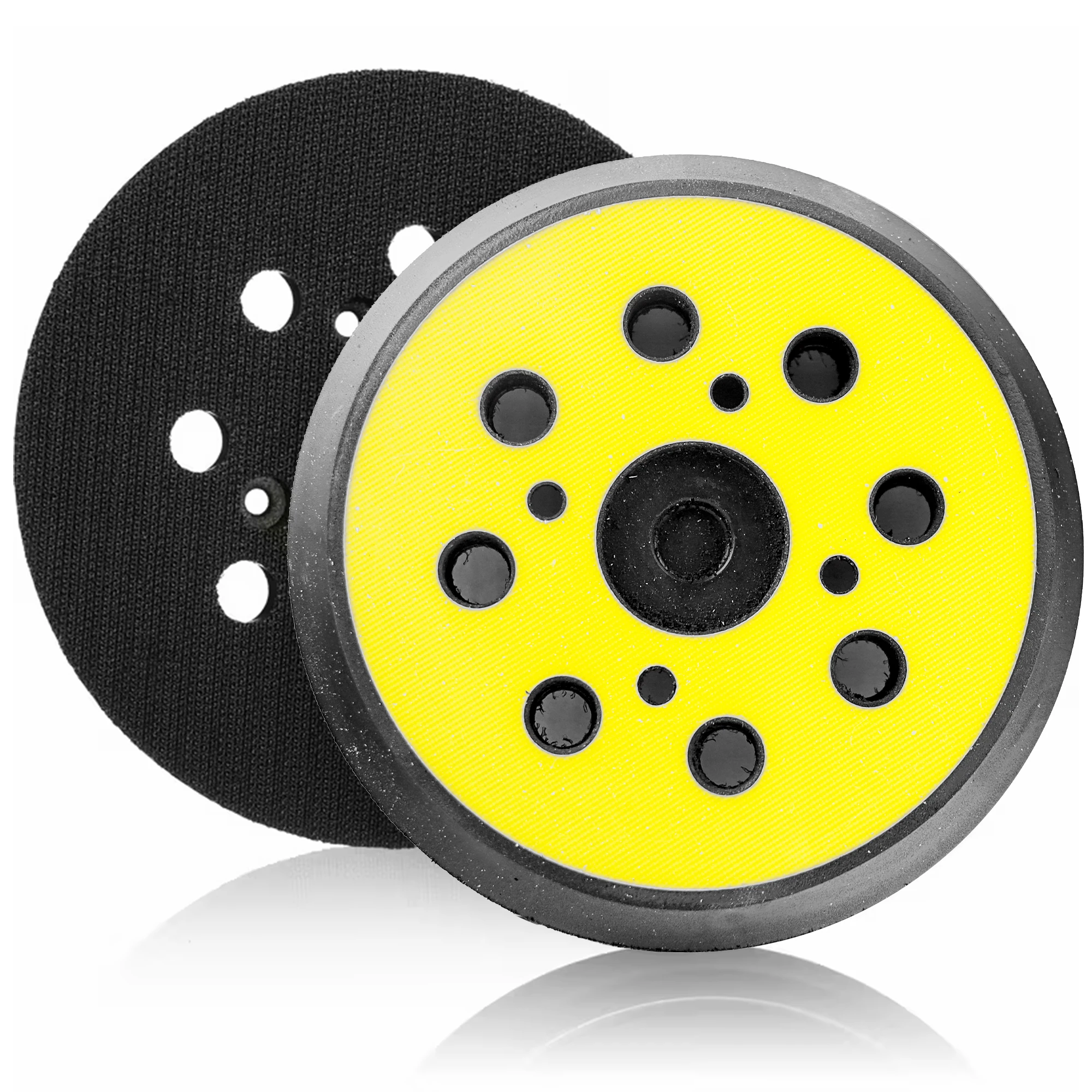 125mm (5 Zoll) Schleifpad für Exzenterschleifer, Klett-Schleifbasisplatte mit 8 Staublöchern, Ersatzpad