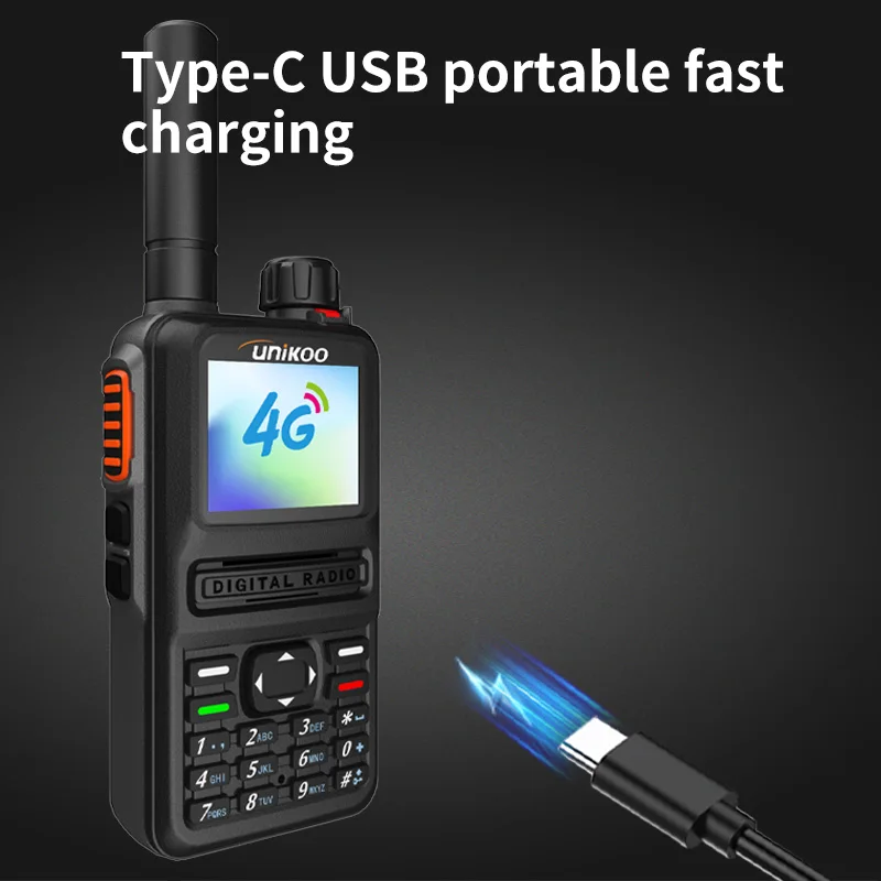 UNIKOO UP610S POC GPS Walkie Talkie 2PCS Long Range 5000 Kilometer 3000mAh Batterie 1,8" Bildschirm Typ-C 4G Netzwerk Radio Kostenlose SIM