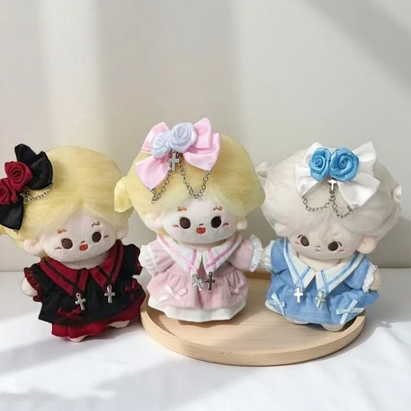 10 سنتيمتر دمية القطن فستان الأميرة الجميل الزي مع أغطية الرأس دمى أفخم الملابس والاكسسوارات فساتين الموضة تنورة الديكور