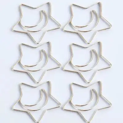 60 قطعة دبابيس ورق على شكل نجمة لطيف الزخرفية دبوس ورق صغير كليب للمستندات المكتبية صور بطاقات الإشارات المرجعية ذاتية الصنع