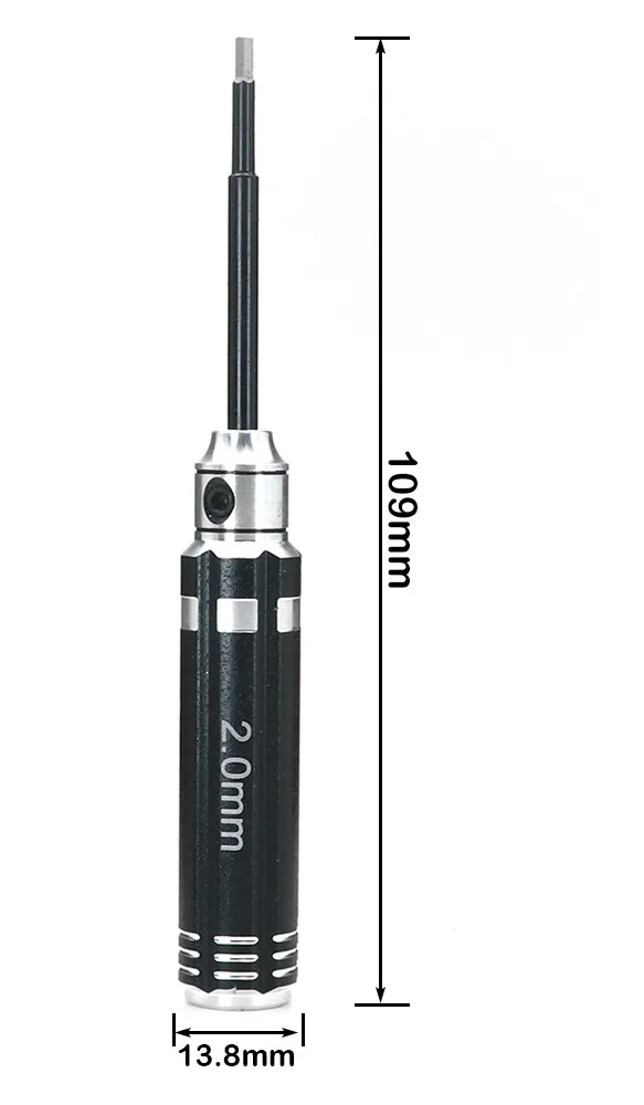 Juego de Herramientas de destornillador hexagonal para Trax Trx4m Axial Scx24 Fms Fcx24 1/18 1/24 Rc Mini Crawler Car 7 piezas, tuerca de mango corto