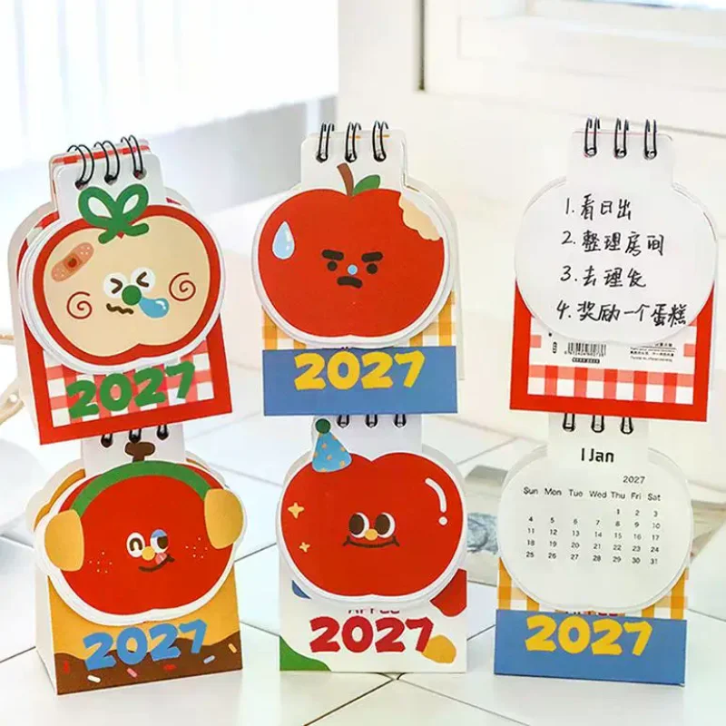 2027 Desk Calendar Mini Portable Travel Calendars Perfect For Home Office School Daily Schedule Planning Home Decor