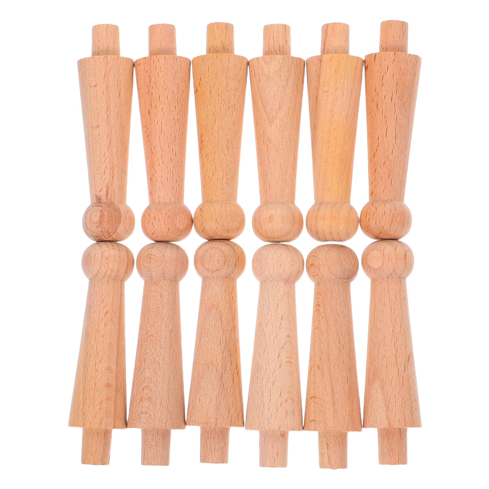 12Pcs Solid Wood Decorative Spindles for Kitchen Cabinet, Wardrobe & Furniture – Rustic European Style Carved Pillars