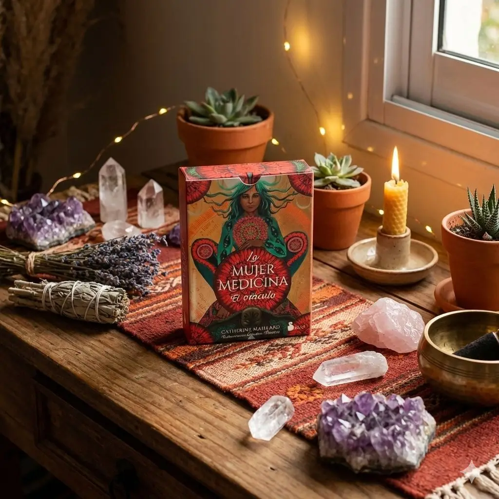 cartas-oraculares-la-mujer-medicina-em-espanhol-baralho-oraculistico-feminino-cura-xamanica-empoderamento-feminino-totem-espiritual-49-pecas