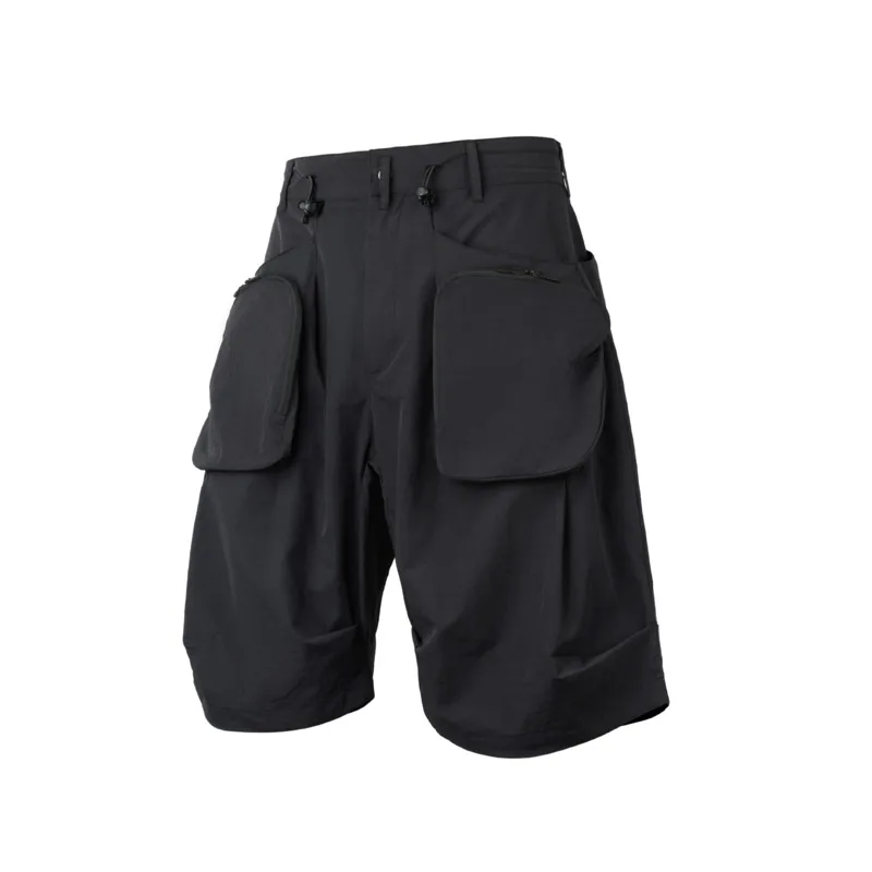 HKSH Spring Summer New Men Tide Dark Functional Pockets Lantern Shorts Washed Water-repellent Safari Style Gpthic Capris HK26458