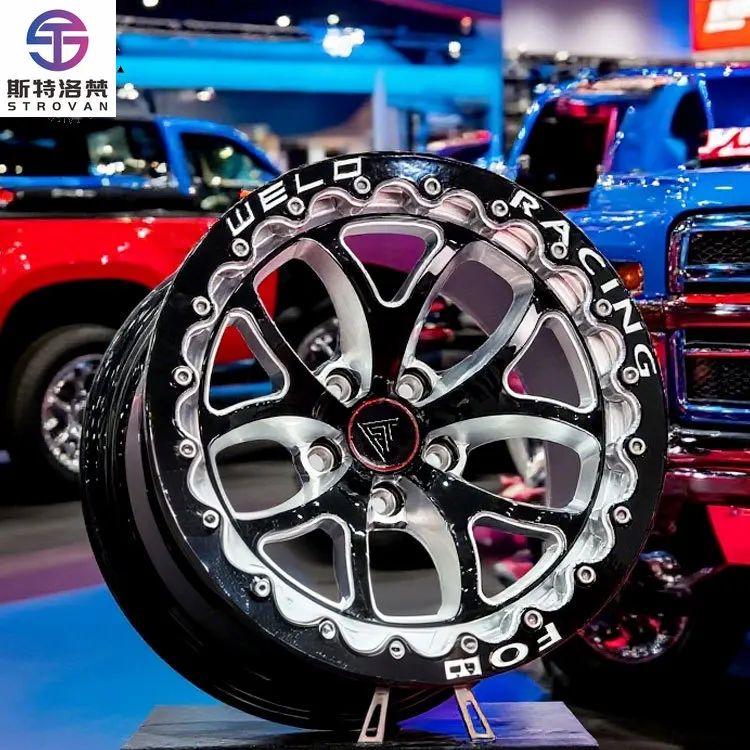 

TF Black Forged Aluminum Multi-Spoke Racing Wheels 15x9J 17x4 18x10J 5x4.5 35mm/40mm/25mm Backspace Beadlock Drag Racing New