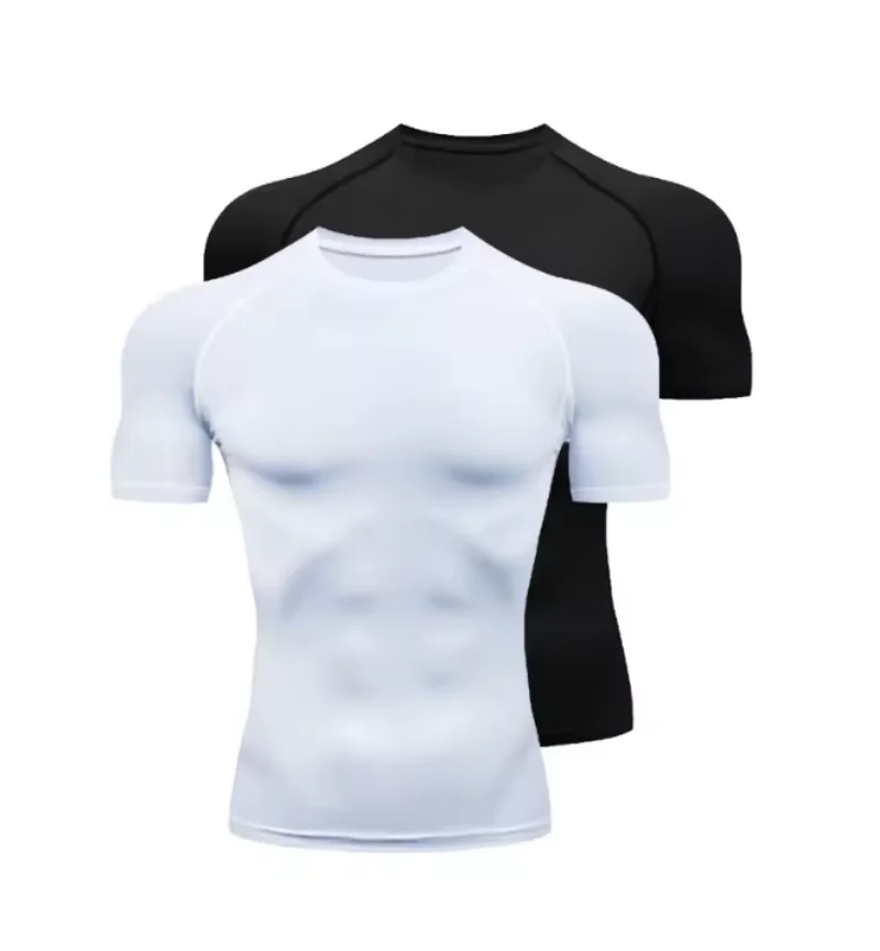 

Мужской компрессионный топ, активная эластичная дышащая влагоотводящая футболка для тренировок для занятий спортом на открытом воздухе