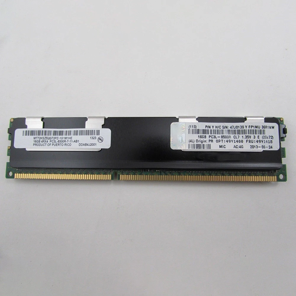 1PCS Server Memory For IBM X3850 X5 X3650 M3 M4 49Y1400 49Y1418 16G DDR3 1066 Fully Tested