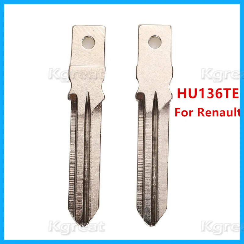 10pcs HU136 Original Key Blade HU136TE Flip Uncut Car Key Blade for Renault Megan Modus Clio Modus Kangoo Logan Sandero Duster