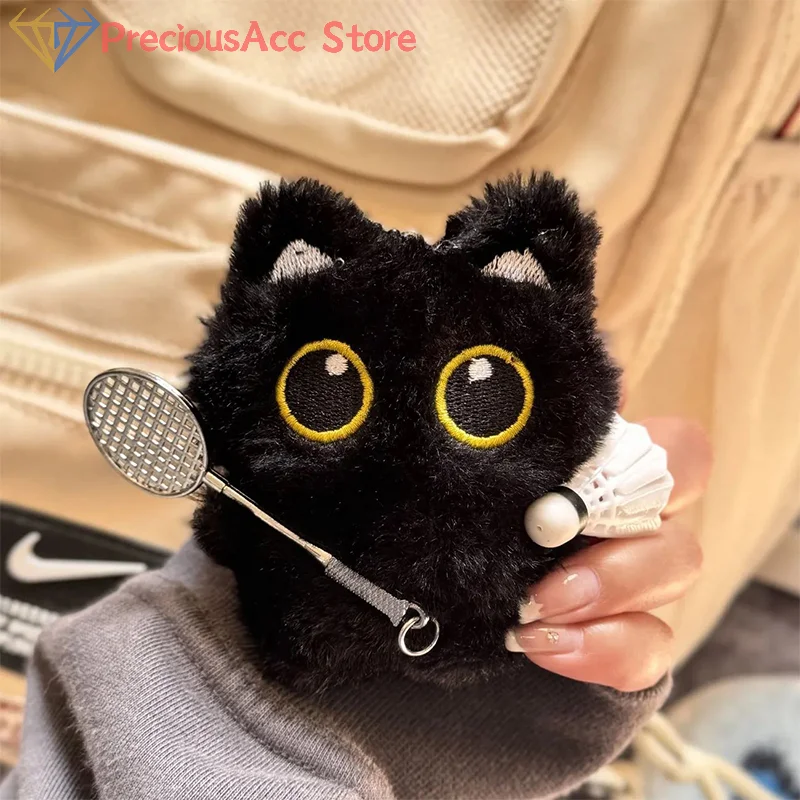 Nette Cartoon Schwarze Katze Schlüsselbund Tasche Anhänger Rucksack Hängende Ornamente Schöne Kleine Katze Puppe Tier Auto Schlüsselring Kinder Geschenk