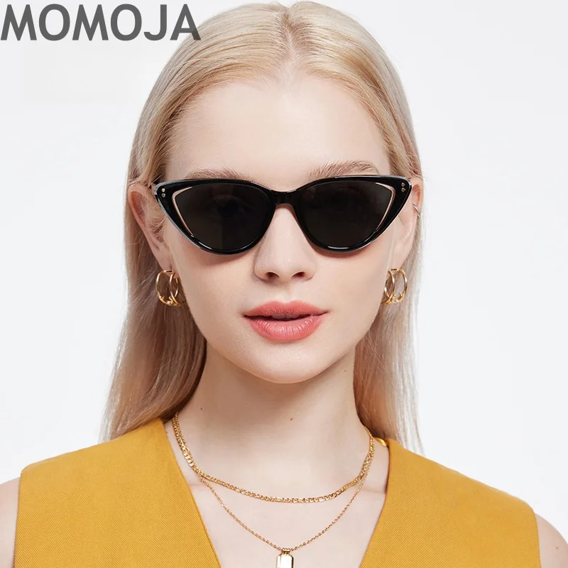 MOMOJANew Fashion Cat Eye Plate Women's Sunglasses Candy Color Anti UV and Anti UV Sunnies  KB006