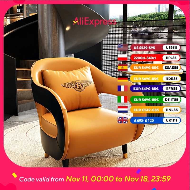 

Pillow Lumbar Support Fancy Chair Modern Simple Relax Room Designer Chair Armchair Chaise Lounge Muebles Para Casa Furniture