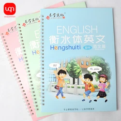 書道,学習,アルファベット,文,書き込み,練習用の英語の再利用可能なコピーブック