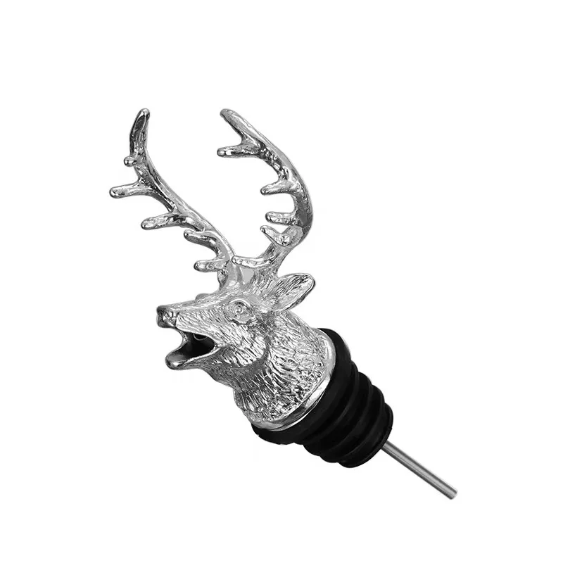 20pcs Animal Head Wine Dispenser, Wine Spout, Wine Dispenser, Zinc Alloy Deer Head Wine Spout, Stainless Steel Dispenser