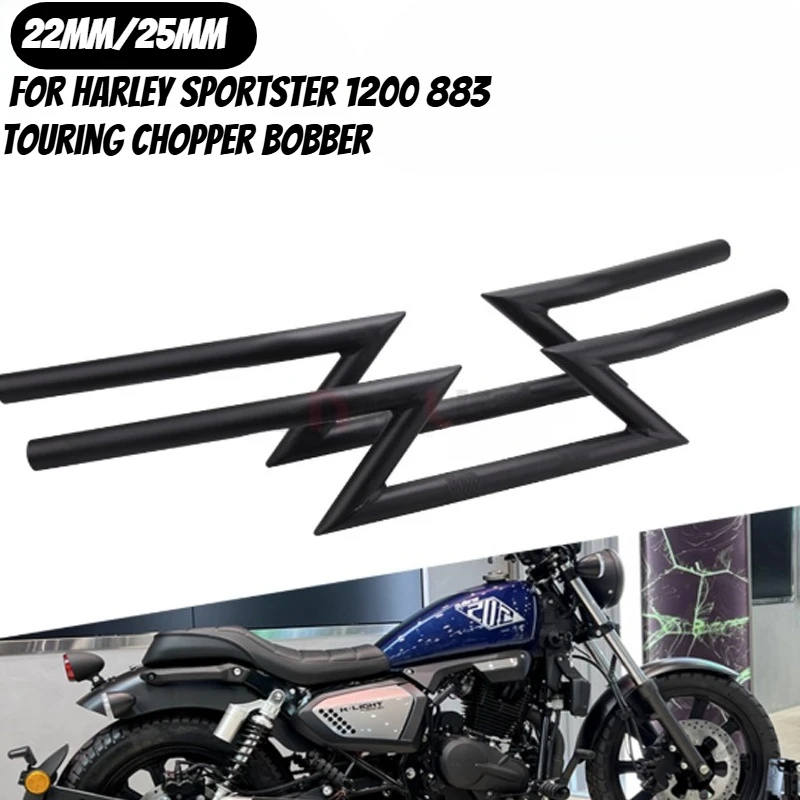 

Ретро 22 мм 7/8 "25 мм 1 "Руль мотоцикла Drag Z Бар Руль для Harley Sportster 1200 883 Touring Touring Chopper Bobber
