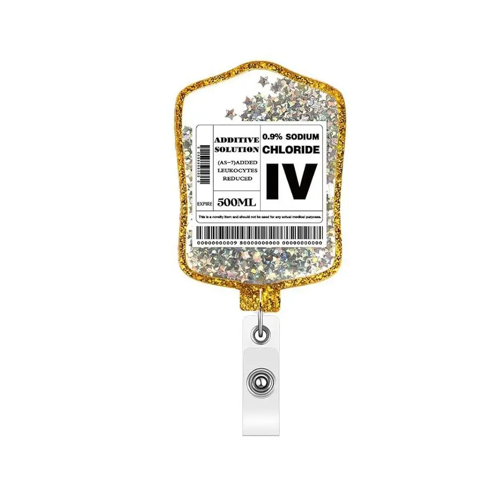 ของขวัญ Glitter ID Badge Reels Retractable Lanyard พยาบาล ID ผู้ถือป้ายเลือดกระเป๋าชื่อผู้ถือแท็กการสําเร็จการศึกษา