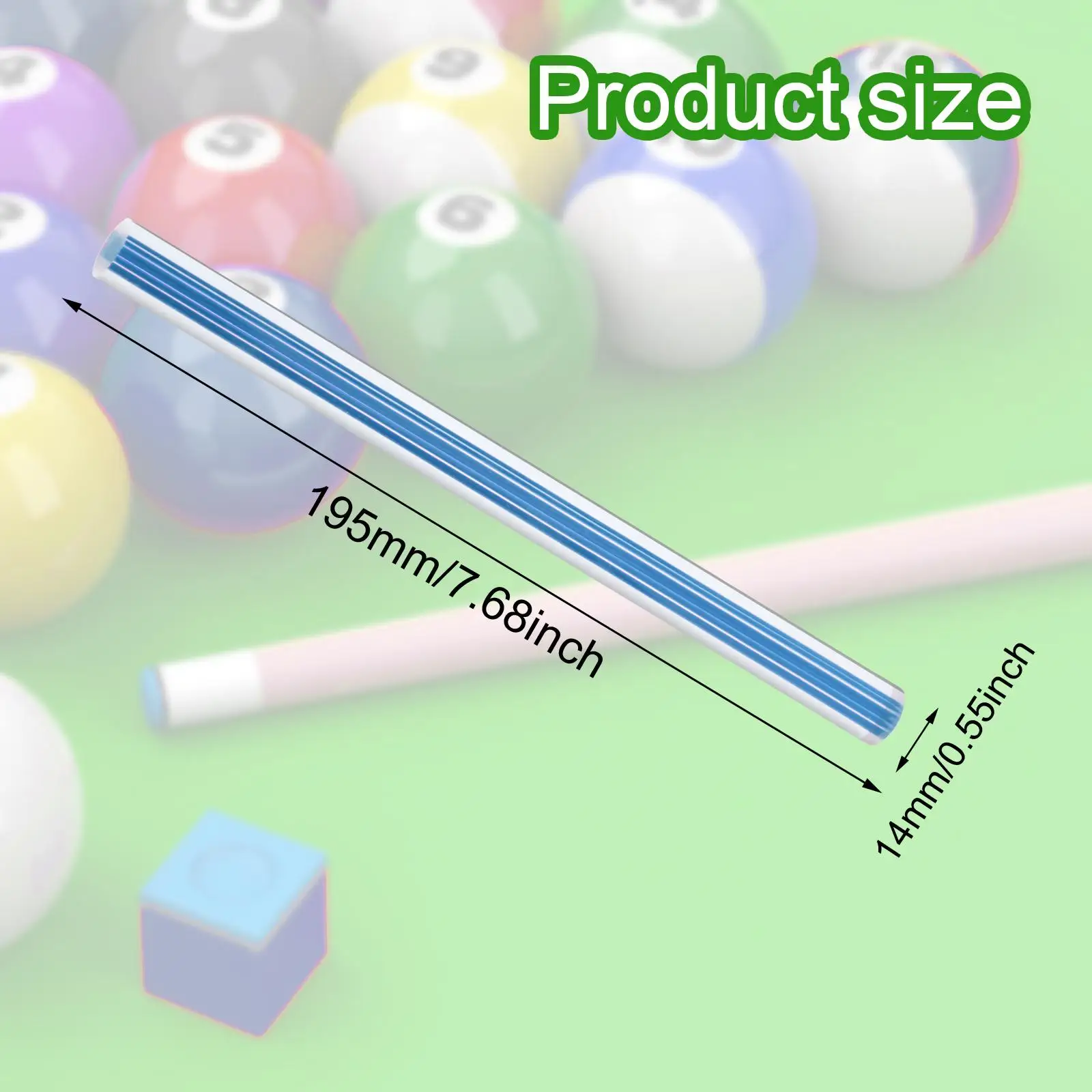 

Акриловый наконечник для бильярдного кия, компактный, для киев с большими наконечниками, профессиональная сменная деталь для цельных киев, 14 мм