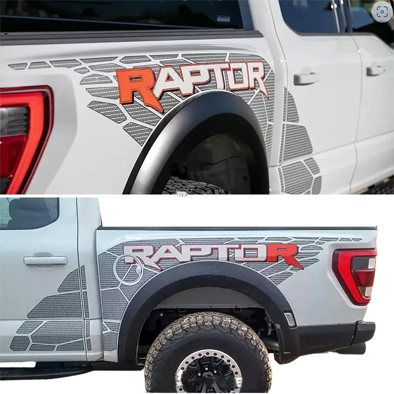 

Pair Bedside Mud splash Letter 8 Graphics Sticker Decal Blackout Accessories Stickers For 2022 2023 Ford F-150 F150 Raptor R