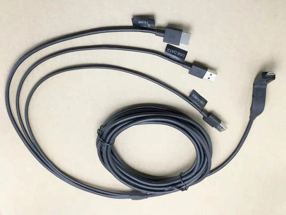 For Deepoon e3 DPvr E3B E3C E3P helmet data connection cable, dp three-in-one