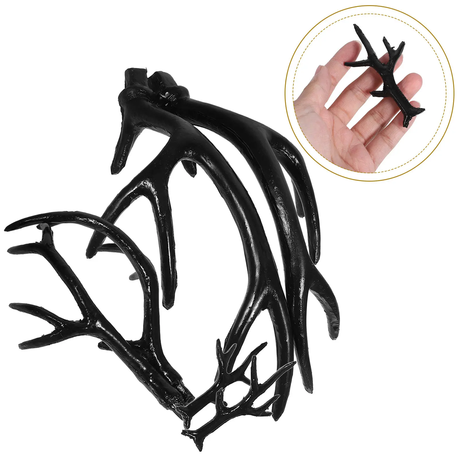 

Повязка на голову с оленьими рогами DIY: Рожки оленя из ПВХ для Хэллоуина, украшение для волос, реквизит для фотосессий на фестивалях и вечеринках, аксессуар в виде рогов