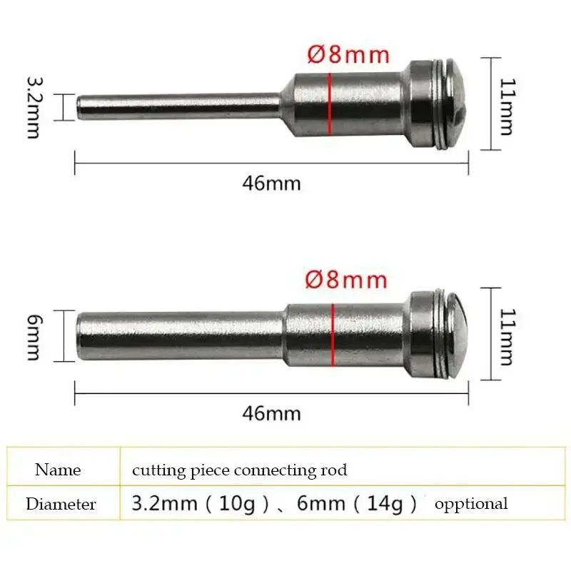3.2/ 6mm Rotary Tool Circular Saw Blades Cutting Discs Mandrel for Dremel Rotary Accessory High-Speed Steel Extension Rod pour