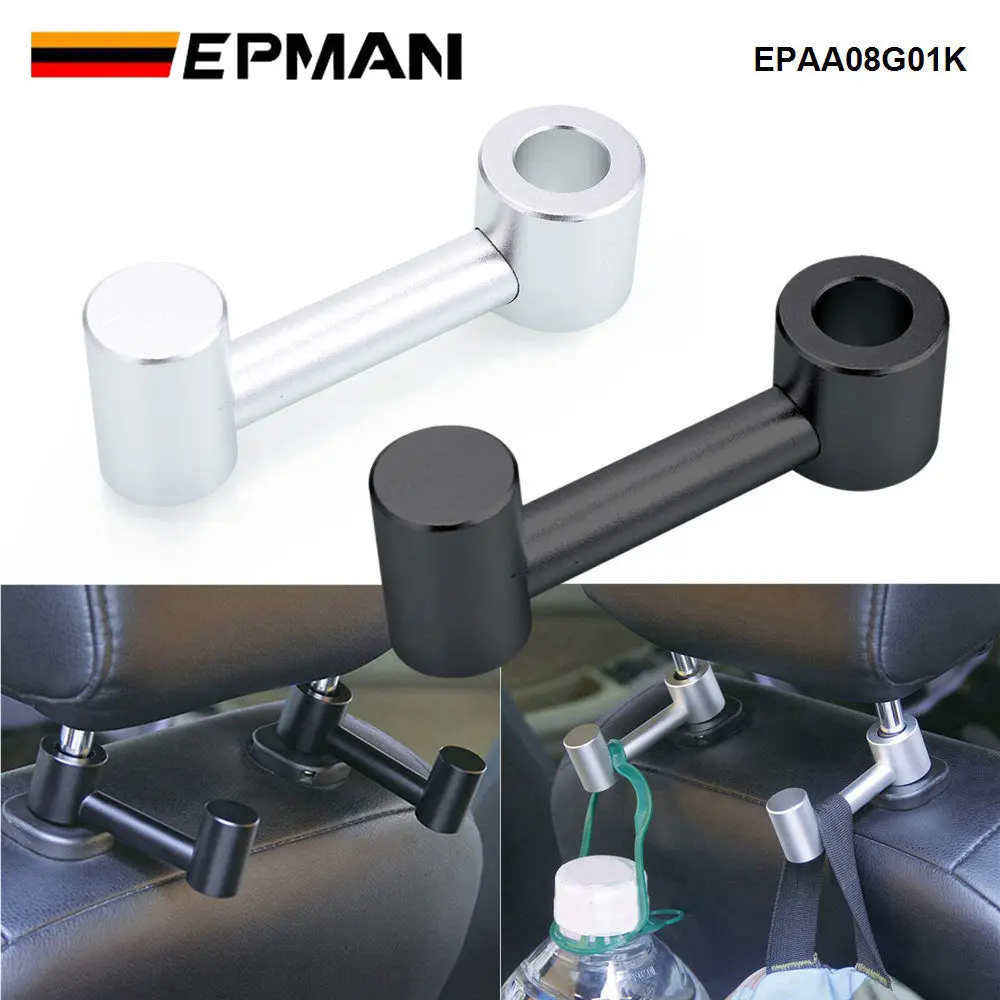 

EPMAN алюминиевый сплав автомобильный подголовник бар крючок пальто продуктовая сумка вешалка для хранения органайзер держатель крючок EPAA08G01K