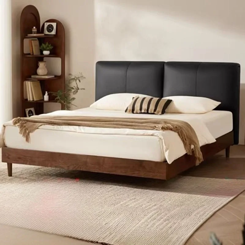 

Wooden Beauty Bed Room Decor Large Size Vintage Comfortable Professional Creative Bed Aesthetic Camas De Casal Home Furniture