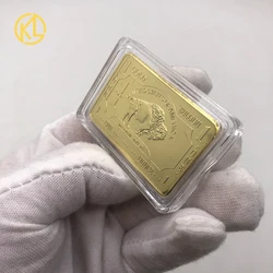 United States of America 1 Troy Ounce Buffalo Gold Bar Collectible Gold Plated Souvenir Collection Gift Iron Commemorative Coin