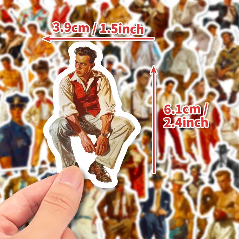 50 peças adesivos decorativos de graffiti criativos de menino forte de desenho animado