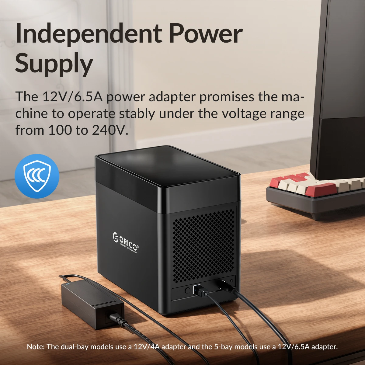 ORICO DS 시리즈 5 베이 3.5'' Type-C 하드 드라이브 인클로저 자기형 SATA3.0 HDD 케이스 12V6.5A Altcoins 마이닝용