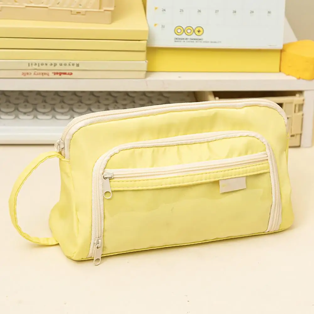 Tear-resistant Pencil Case Multifunctional Pen Pouch Capacity Cartoon Bear Pattern Pencil Case with Zipper for Organization