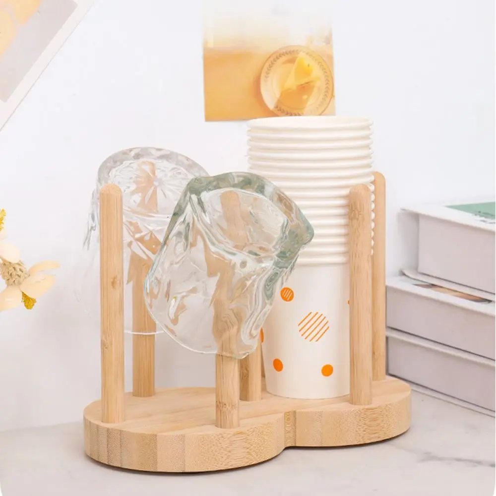 

1/2 Grids Disposable Cup Storage Holder Removable Round Mug Display Stand Non-slip Bottom Multifunctional Water Cup Organizer