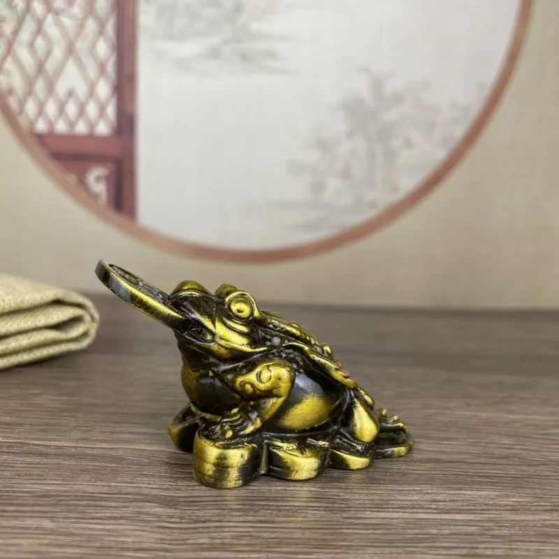 

Copper ornament, - seven-star golden , three-legged toad, gift store opening, decoration for livi