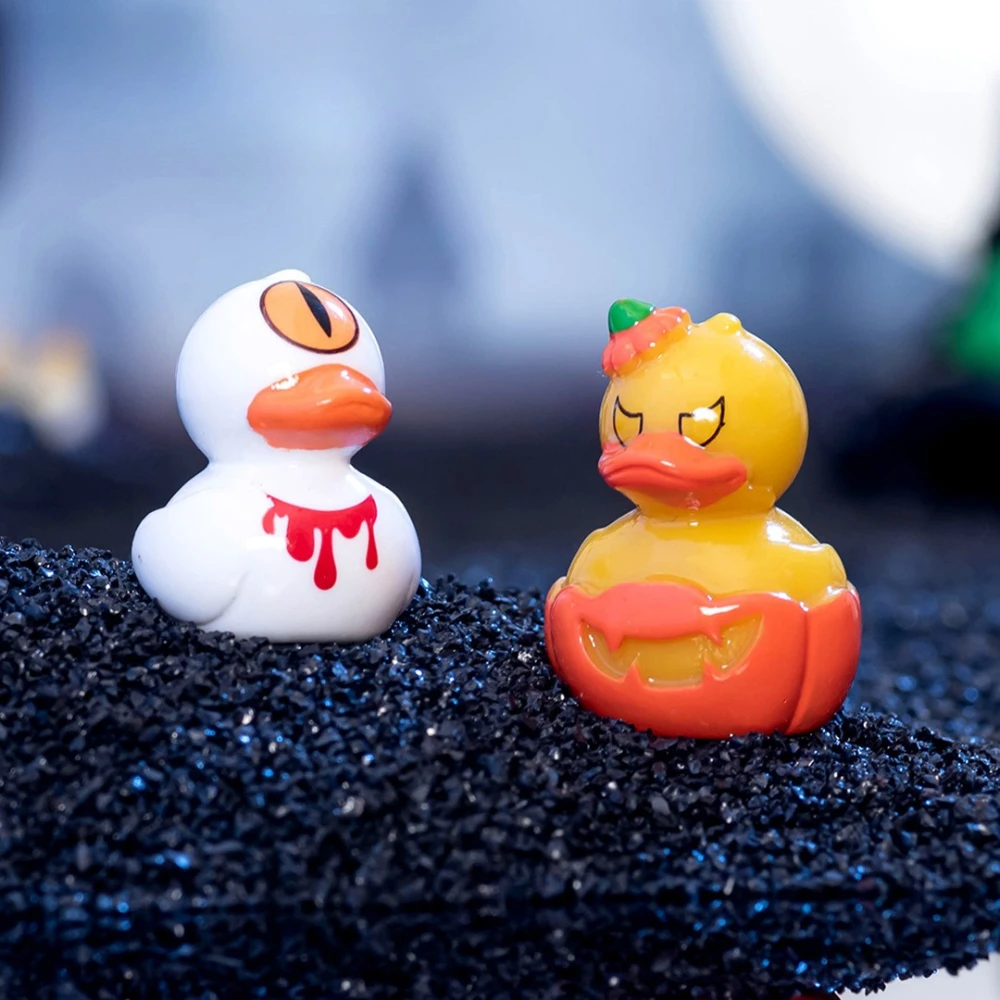 هالوين شبح شيطان بطة صغيرة اكسسوارات الديكور شبح بطة هالوين البط ديكور المنزل سيارة التماثيل الحرف اللعب