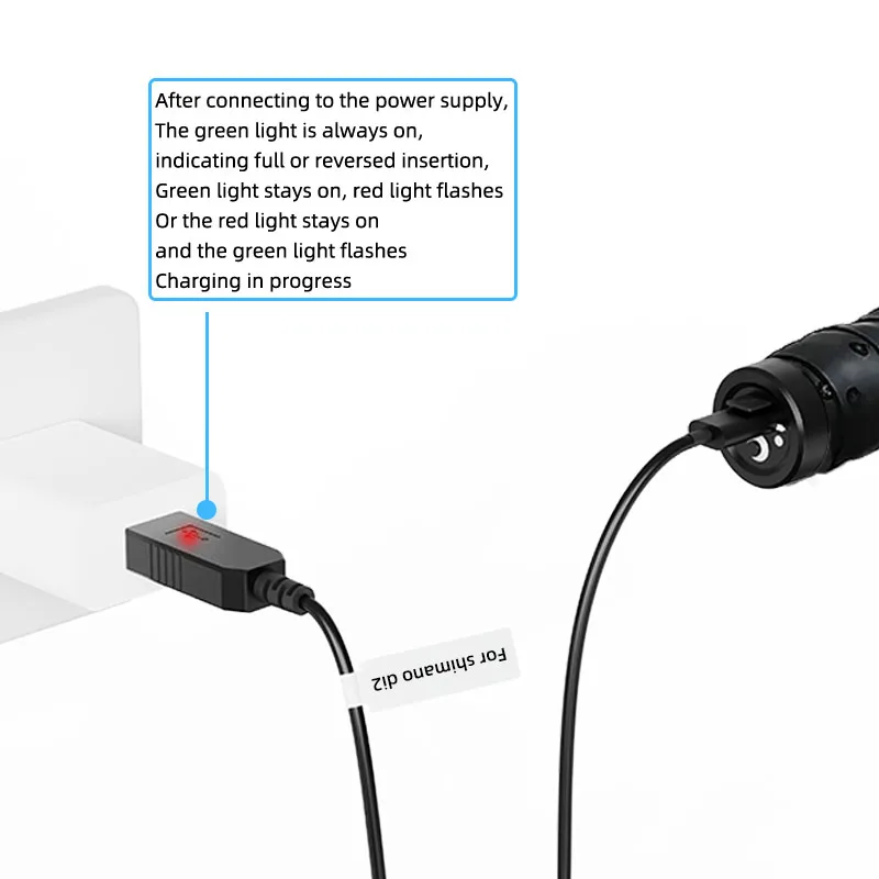 Variable speed charging plug design for Shimano Di2 road mountain e-variable speed all-in-one charger with full power off