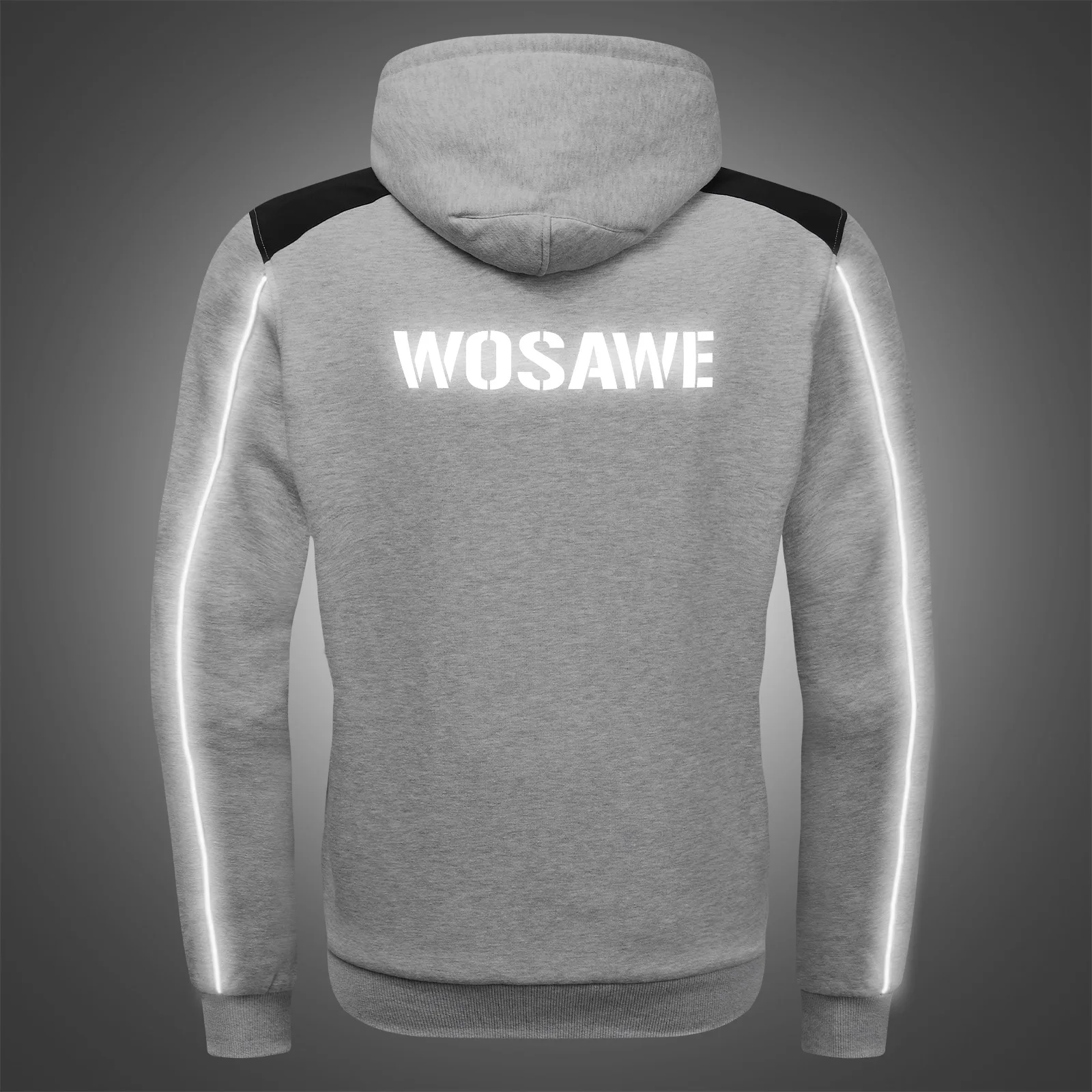 WOSAWE الرجال دراجة نارية سترة ركوب CE معتمد واقية هوديي بلوزات الخريف الشتاء لينة دراجة نارية الملابس