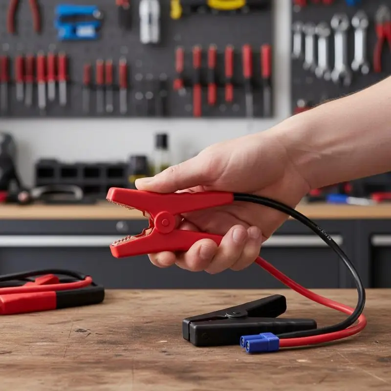 @*Portable 12V Auto Battery Jump Starter Emergency Power Booster Cable Safe Starting Device for Outdoor Off-road Emergency