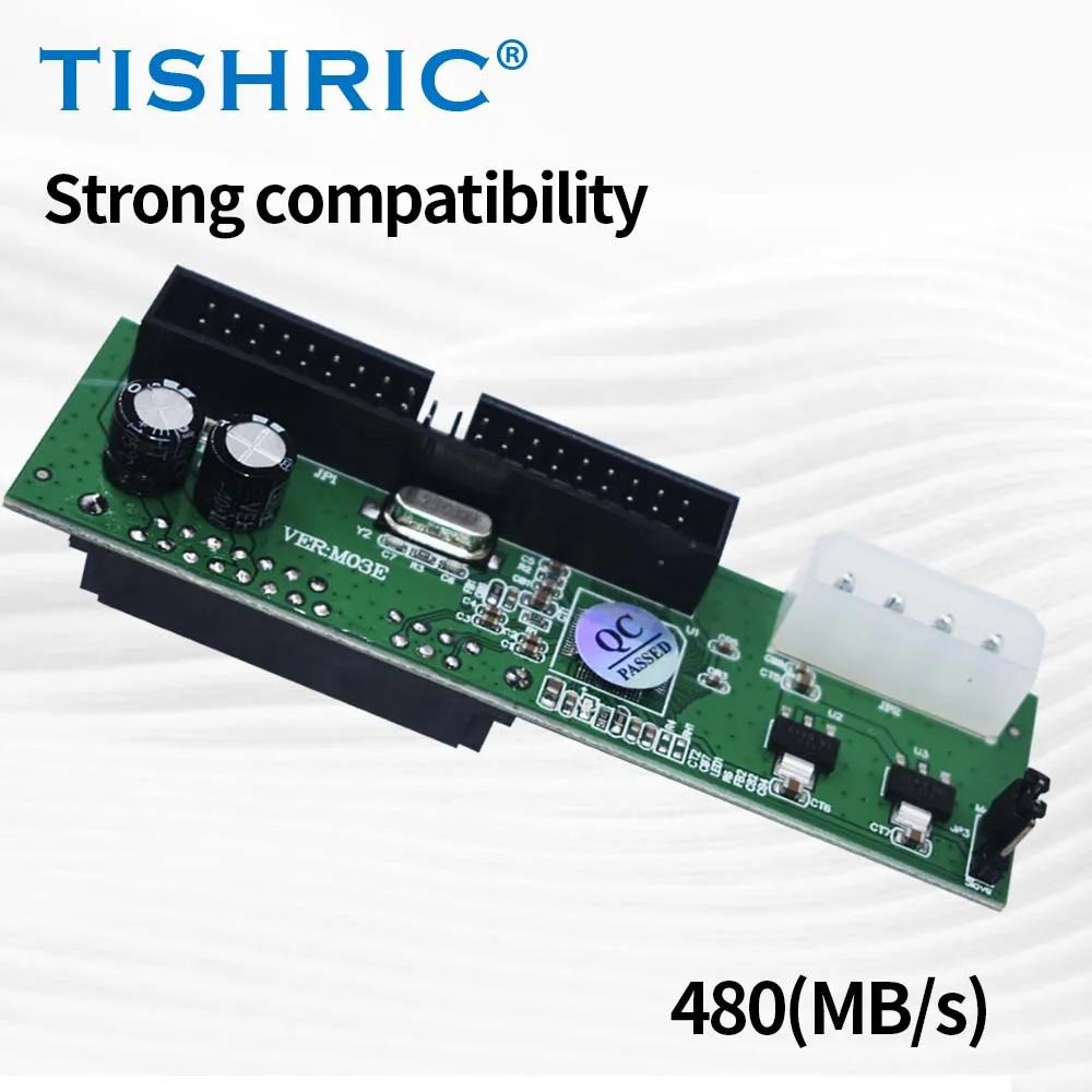 

Адаптер TISHRIC SATA Female to IDE Male для 22-контактного 2,5 "3,5" Serial ATA 133, 100-контактного жесткого диска HDD CD DVD-ROM RW
