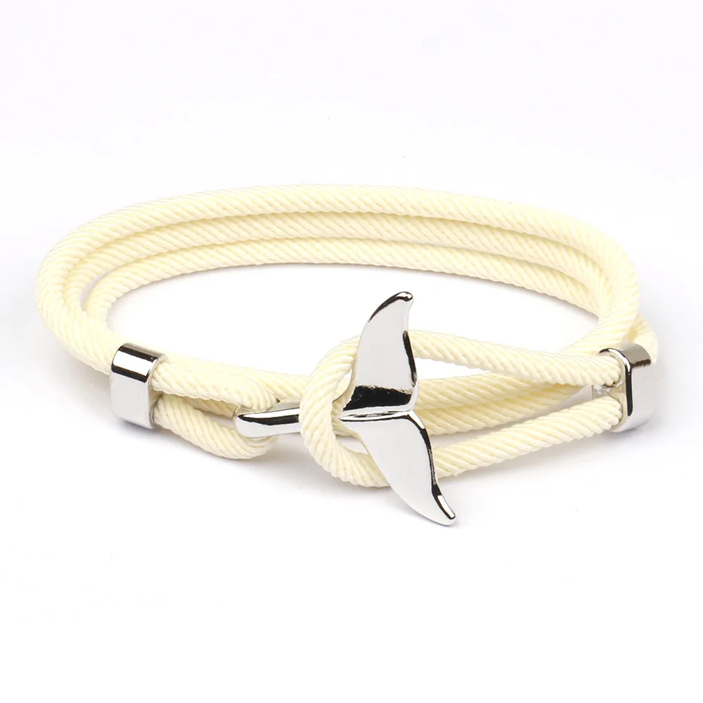 Milan line marine series anchor style bracelets whale tail bracelets year couple red hand rope